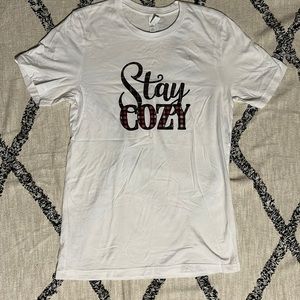 Bella Canvas Stay Cozy plaid size M tee